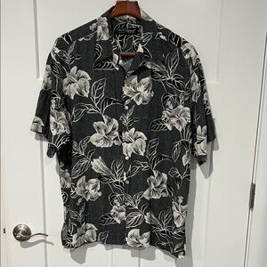 Tori Richard’s  Black and White Floral Men's Shirt Sz XL